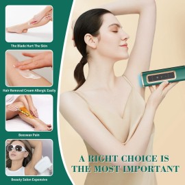 IPL Laser Hair Removal Device with Ice Cooling for Women and Men at Home,Infinite Flash,Painless epilator for face underarms arms Bikini line Legs (Green) IPL Laser Hair Removal Device with Ice Cooling for Women and Men at Home,Infinite Flash,Painless epilator for face underarms arms Bikini line Legs (Green)