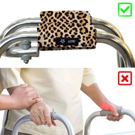 Universal Walker Hand Grip Padded Covers Non-Slip Cushion Foam for Folding Wheelchair Rollator Crutch Handle Pads 2-Pack Leopard Universal Walker Hand Grip Padded Covers Non-Slip Cushion Foam for Folding Wheelchair Rollator Crutch Handle Pads 2-Pack Leopard