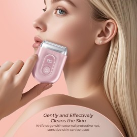 Akunbem Electric Razor for Women - Mini Bikini Trimmer - Shaver for Pubic, Legs, Arm & Body - Painless Hair Removal Device - Cordless Wet & Dry Use Akunbem Electric Razor for Women - Mini Bikini Trimmer - Shaver for Pubic, Legs, Arm & Body - Painless Hair Removal Device - Cordless Wet & Dry Use