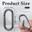 Black Carabiner Clip, 10 Pcs 2 Inch Aluminum Alloy Mini Locking Carabiner Oval Mini Keychain Spring Snap Hooks for Hanging Keychain Backpack Bags (Black)