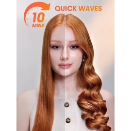 SHEGLAM Automatic Curling Iron 1 inch with 3 Temperatures Fast Heating, 2-Way Rotation, Automatic Shut-Off, Anti-Scald, Anti-Tangle Rotating for Hair Styling