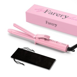 FARERY Mini Curling Iron for Short Hair, 1/2 Inch Travel Size Curling Iron Dual Voltage, Ceramic Mini Hair Curler with 3 Adjustable Temperature, Infused with Keratin & Argan Oil, with Storage Bag