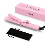 FARERY Mini Curling Iron 1 Inch, Ceramic Mini Hair Curler with 3 Adjustable Temperature, Dual Voltage for Travel, Infused with Keratin & Argan Oil, Travel Size Curling Iron with Storage Bag