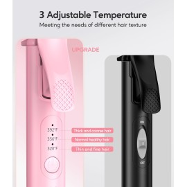 FARERY Travel Size Mini Curling Iron 3/4 Inch, Dual Voltage Travel Curling Iron for Short Hair with 3 Adjustable Temperature, Ceramic Mini Hair Curler Infused with Keratin&Argan Oil, with Storage Bag