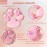 Taba Giant Paw Squishy for Kids Adults, Big Furry Cat Paw Squishy Toys for Stress Relief, Super Soft Squeeze Fidget Toys (Clear&Pink)