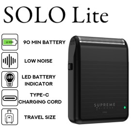 Supreme Trimmer Solo Lite Electric Foil Shaver for Men | 90 Min Runtime, Type C USB Charging, Electric Razor for Travel or Home use- Easy to Carry | STF91 Supreme Trimmer Solo Lite Electric Foil Shaver for Men | 90 Min Runtime, Type C USB Charging, Electric Razor for Travel or Home use- Easy to Carry | STF91