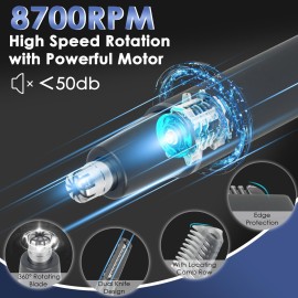 ULAIDO Nose Ear Hair Trimmer for Men, Rechargeable 3 in 1 Hair Trimmers for Nose Ear Eyebrow & Body Detail Hair Removal, Painless Men\'s Grooming with High Speed, 3 Heads