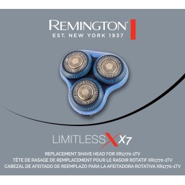 Remington Rotary Shaver Replacement Head Compatible with Remington Limitless X7 Shaver, Titanium Twin Track Blades