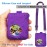 JCHPINE Hard Carrying Case and Silicone Cover for Bitzee Disney Interactive Toy Digital Pet, Protective Case for Bitzee Disney Virtual Electronic Pets Accessories (Purple)