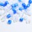VENOFEN 48PCS Blue Dreadlock Beads White Clear Hair Beads Acrylic Pony Beads Cute Braids Accessories Loc Hair Decoration for Kids Girls Jewelry Making Kit