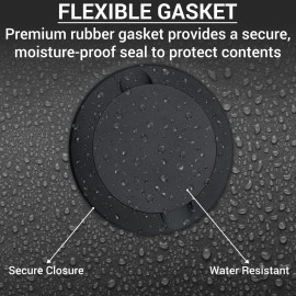 Matte Black Metal Zyn Pouch Container - Dual Compartment Storage Tin with Secure Lid