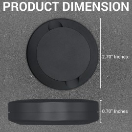 Matte Black Metal Zyn Pouch Container - Dual Compartment Storage Tin with Secure Lid