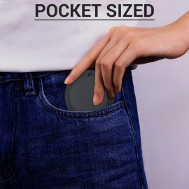 Matte Black Metal Zyn Pouch Container - Dual Compartment Storage Tin with Secure Lid