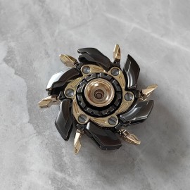 T-Conceal EDC Fidget Sliders Open Armor Spinning TopFidget Toys Stress Relief for Adults Magnetic Metal (Gray Gold)