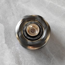 T-Conceal EDC Fidget Sliders Open Armor Spinning TopFidget Toys Stress Relief for Adults Magnetic Metal (Gray Gold)