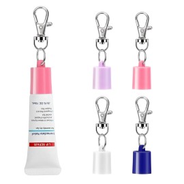 Keychain Cap Compatible with Aquaphor 0.35 oz Lip Balm, Portable Holder Keychain Cap Compatible with Aquaphor Lip Repair Tubes (Colourful)