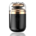 Mini Portable Electric Shaver - Pocket Size Washable Electric Razor for Men Women - 2-in-1 Electric Shaver Nose Hair Trimmer for Travel Office Business Trip (Black)