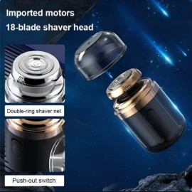 Mini Portable Electric Shaver - Pocket Size Washable Electric Razor for Men Women - 2-in-1 Electric Shaver Nose Hair Trimmer for Travel Office Business Trip (Black) Mini Portable Electric Shaver - Pocket Size Washable Electric Razor for Men Women - 2-in-1 Electric Shaver Nose Hair Trimmer for Travel Office Business Trip (Black)