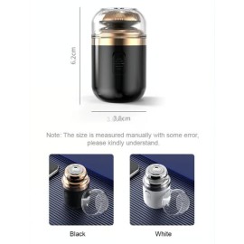 Mini Portable Electric Shaver - Pocket Size Washable Electric Razor for Men Women - 2-in-1 Electric Shaver Nose Hair Trimmer for Travel Office Business Trip (Black) Mini Portable Electric Shaver - Pocket Size Washable Electric Razor for Men Women - 2-in-1 Electric Shaver Nose Hair Trimmer for Travel Office Business Trip (Black)