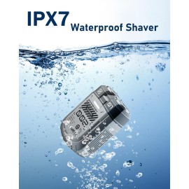 Portable Electric Shaver, Travel Electric Razor, Mini Travel Shaver with Duel Steel, IPX7 Waterproof Wet/Dry Shaving, Cordless, Rechargeable, Rotary