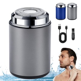 Mini Electric Shaver, Portable Mini Electric Shaver, Pocket Size MiniElectricShaver for Men, USB Rechargeable Waterproof ShaverElectric Beard Trimmer for Car, Office, Business Trip (Silver) Mini Electric Shaver, Portable Mini Electric Shaver, Pocket Size MiniElectricShaver for Men, USB Rechargeable Waterproof ShaverElectric Beard Trimmer for Car, Office, Business Trip (Silver)