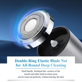 Mini Electric Shaver, Portable Mini Electric Shaver, Pocket Size MiniElectricShaver for Men, USB Rechargeable Waterproof ShaverElectric Beard Trimmer for Car, Office, Business Trip (Silver) Mini Electric Shaver, Portable Mini Electric Shaver, Pocket Size MiniElectricShaver for Men, USB Rechargeable Waterproof ShaverElectric Beard Trimmer for Car, Office, Business Trip (Silver)