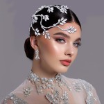 Eiaork Wedding Headband Crystal Bridal Headpiece Rhinestone Hair Accessories for Women Bride and Bridesmaids (798 Silver)