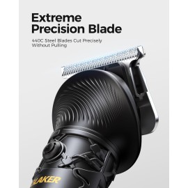 GLAKER Beard Trimmer for Men, Electric Razor for Body, Face, Mustache, Ear, Nose Hair Trimmer, Cordless Hair Clippers 17 Pieces 6-in-1 Shavers for Mens Grooming Kit, Gifts for Gentle (Black)
