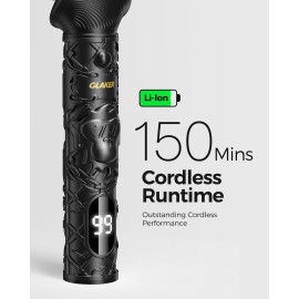 GLAKER Beard Trimmer for Men, Electric Razor for Body, Face, Mustache, Ear, Nose Hair Trimmer, Cordless Hair Clippers 17 Pieces 6-in-1 Shavers for Mens Grooming Kit, Gifts for Gentle (Black)