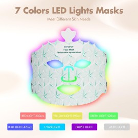 Red Light Therapy Mask for Face, 7 Colors LED Face Mask Light Therapy At Home, Led Face Mask Light Therapy, Green Red Light Therapy Mask for Face, 7 Colors LED Face Mask Light Therapy At Home, Led Face Mask Light Therapy, Green