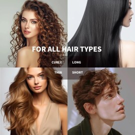 Bamboo Hair Brush with Natural Bamboo Bristles - Detangling Paddle Hairbrush for Women, Men & Kids - Wooden Brush for All Hair Types & Hair Growth