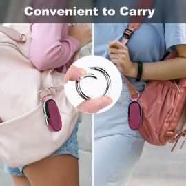 Portable Lip Balm Organizer Case with Keychain, Travel Lipstick Holder Storage Bag, Waterproof Small Cosmetic Organizer, Anti-Lost Lipstick Lip Gloss Sleeve Pouch Keeper Case (Rose Red, Small)