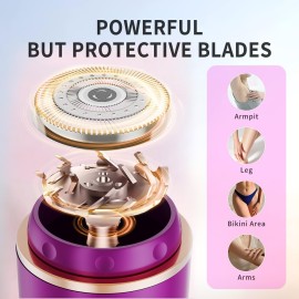 JUMGREEN Women\'s Portable Mini Electric Razor, Painless Rechargeable Shaver for Face, Legs, and Underarms - Compact & Travel-Friendly Design-MediumVioletRed JUMGREEN Women\'s Portable Mini Electric Razor, Painless Rechargeable Shaver for Face, Legs, and Underarms - Compact & Travel-Friendly Design-MediumVioletRed