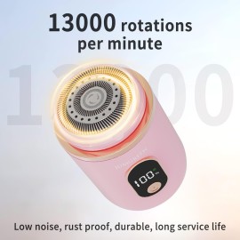 JUMGREEN Women\'s Portable Mini Electric Razor, Painless Rechargeable Shaver for Face, Legs, and Underarms - Compact & Travel-Friendly Design-MediumVioletRed JUMGREEN Women\'s Portable Mini Electric Razor, Painless Rechargeable Shaver for Face, Legs, and Underarms - Compact & Travel-Friendly Design-MediumVioletRed