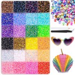 24000Pcs Resin Jelly Rhinestones with Tweezers for Crafting, Multi Colors 3mm Non Hotfix Flatback Gems, Bedazzling Crystal for DIY Crafts Clothing Tumblers Mugs Shoes Decor Nail Art