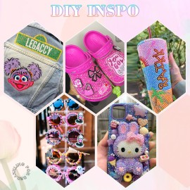 24000Pcs Resin Jelly Rhinestones with Tweezers for Crafting, Multi Colors 3mm Non Hotfix Flatback Gems, Bedazzling Crystal for DIY Crafts Clothing Tumblers Mugs Shoes Decor Nail Art