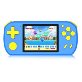 TEBIYOU Handheld Games for Kids Built-in 218 Video Games, Portable Kids Travel Toys for Ages 4-13 with Rechargeable Battery 3.0 HD Screen, Mini Gaming Player Birthday Gifts for Boys Girls (Blue)