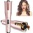 Automatic Curling Iron, Auto Hair Curler Wand with 4 Temperatures & 3 Timers & LCD Display, Curling Iron with 1 Large Rotating Barrel, Dual Voltage Auto Shut-Off Spin Iron for Hair Styling