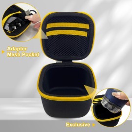 Hard Case Compatible with Microtouch/for Tustow/for Redbreak/for SOLIMPIA Electric Shaver for Titanium Head Shavers, (Case Only) for Bald Men, Travel Electric Razor Storage Box (Black Yellow)