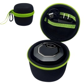 Hard Case Compatible with Microtouch/for Tustow/for Redbreak/for SOLIMPIA Electric Shaver, (Case Only) for Titanium Head Shavers for Bald Men, Travel Electric Razor Storage Box (Black Green)