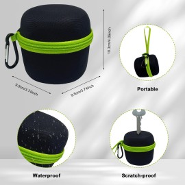 Hard Case Compatible with Microtouch/for Tustow/for Redbreak/for SOLIMPIA Electric Shaver, (Case Only) for Titanium Head Shavers for Bald Men, Travel Electric Razor Storage Box (Black Green)