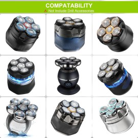 Hard Case Compatible with Microtouch/for Tustow/for Redbreak/for SOLIMPIA Electric Shaver, (Case Only) for Titanium Head Shavers for Bald Men, Travel Electric Razor Storage Box (Black Green)