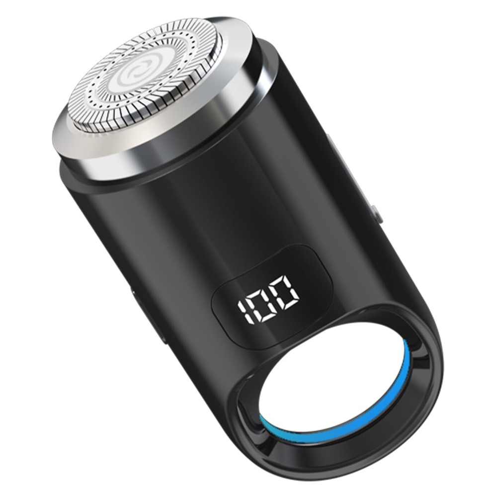 Mini Electric Shaver, Pocket Size Electric Razor for Men, Type-C Charging Rechargeable Waterproof Shaver Cordless Beard Shaver for Home, Car, Office, Business Trip, Black