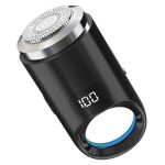 Mini Electric Shaver, Pocket Size Electric Razor for Men, Type-C Charging Rechargeable Waterproof Shaver Cordless Beard Shaver for Home, Car, Office, Business Trip, Black