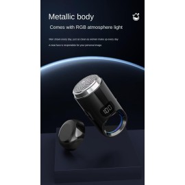 Mini Electric Shaver, Pocket Size Electric Razor for Men, Type-C Charging Rechargeable Waterproof Shaver Cordless Beard Shaver for Home, Car, Office, Business Trip, Black