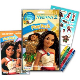 Disney Moana 2 Coloring and Activity Book Set - Bundle with Imagine Ink Coloring Book, Stickers, Play Pack and More