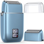 Electric Foil Shavers for Men,Upgraded 3-Speed Electric Razor, Double Floating Blade IPX7 Waterproof Wet/Dry LED Display USB Rechargeable