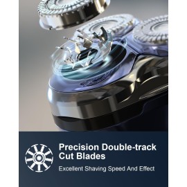 Electric Razor for Men, Electric Shaver for Men Face, Rechargeable Wet Dry Waterproof Cordless Shaver with Pop Up Trimmer