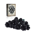 Black Roses Bouquet Building Set, Gothic Horror Flowers Botanical Collection Blocks Kit Compatible with Lego for Adults Women - Gift for Halloween & Valentines - Artificial Plant Home Decor - IA11001