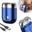 Mini Dual-Head Electric Shaver, 2025 New Upgrade Pocket Shaver USB Mini Shavers for Men, Washable Double Head Razor, Rechargeable Waterproof Compact Electric (Blue)